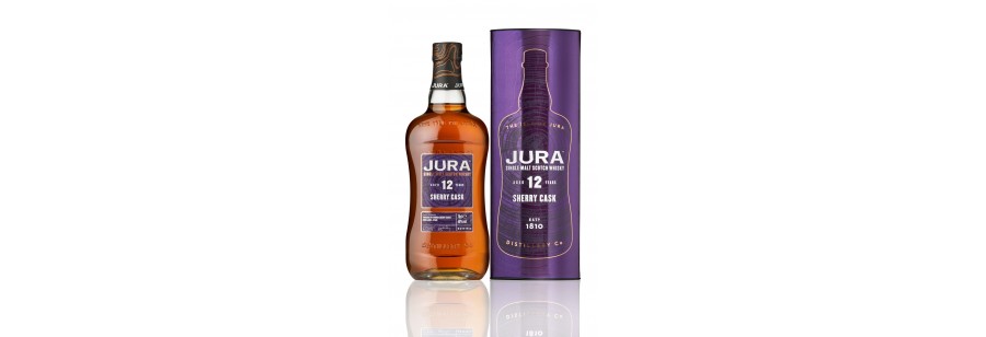 Jura 12 Yrs  Sherry Cask 700ml FREE 4 CANS OF RED BULL ENERGY DRINK